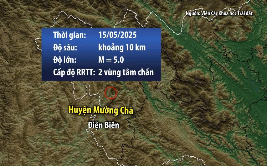 5.0 magnitude earthquake jolts northern Vietnam, disaster risk warning released